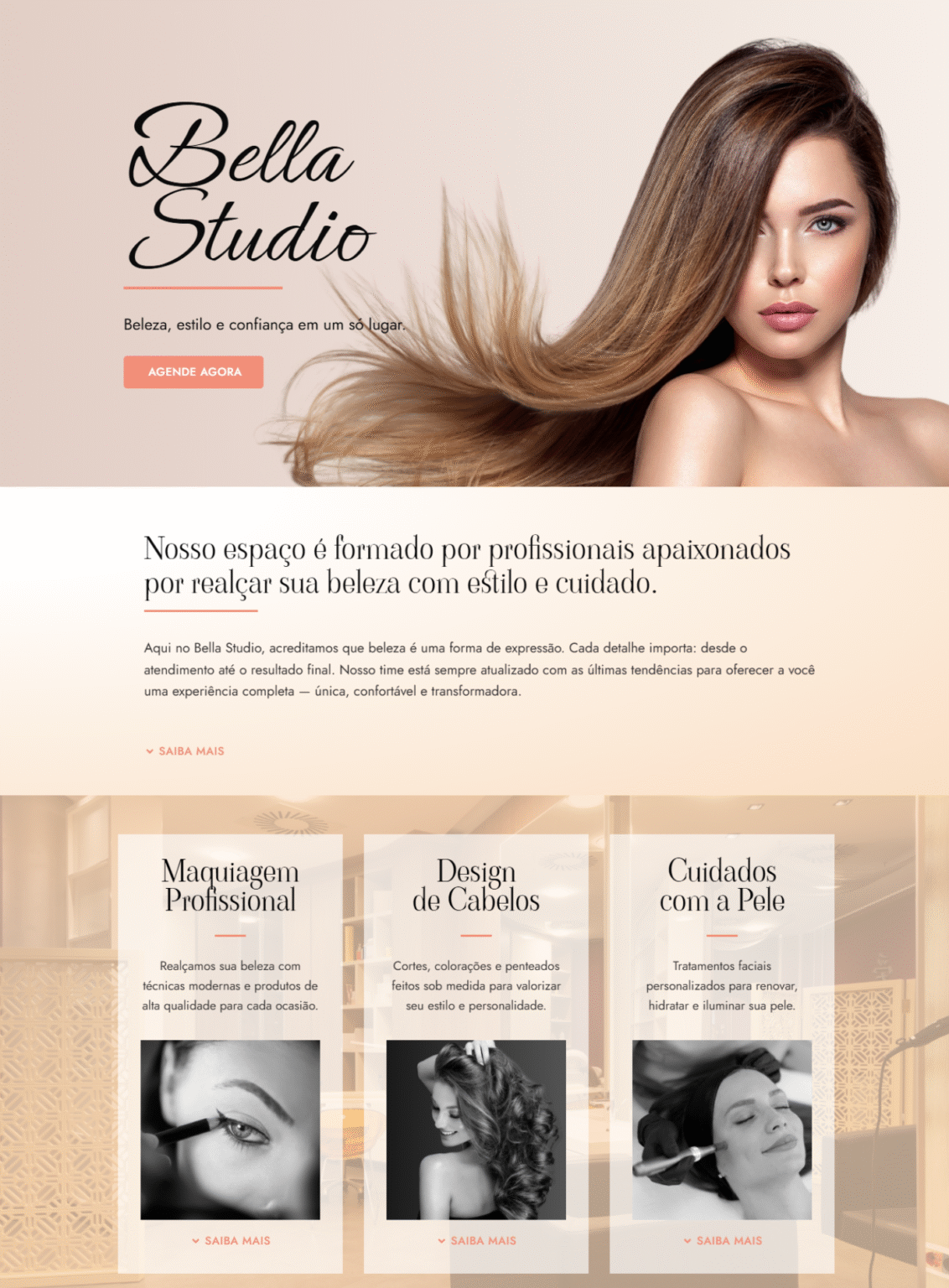 Site Salão de Beleza